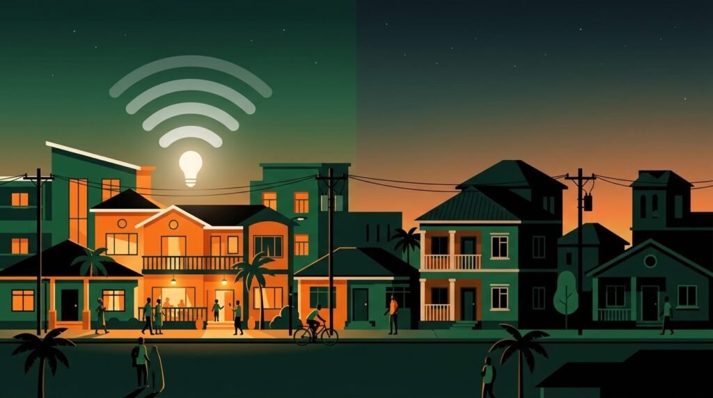 how we rate power and internet quality by area in Nigeria